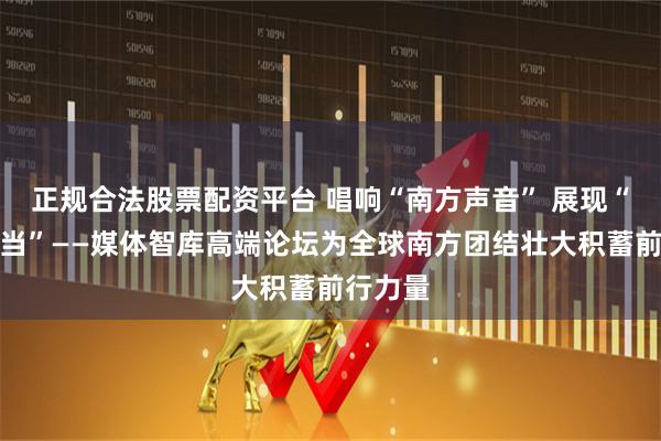 正规合法股票配资平台 唱响“南方声音” 展现“南方担当”——媒体智库高端论坛为全球南方团结壮大积蓄前行力量